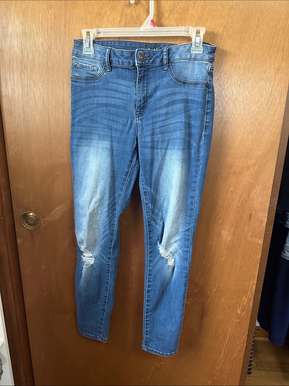 Rewash Medium Blue Ripped Skinny Jeans